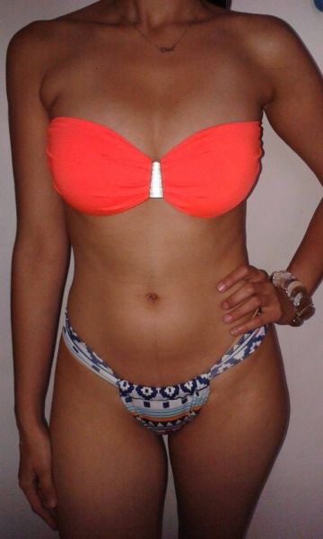 biquine neon laranja